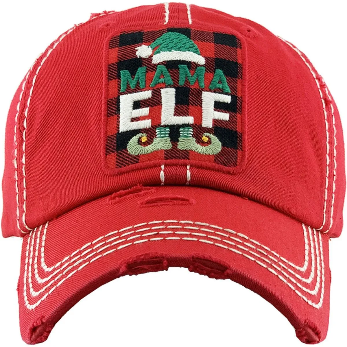 Mama elf washed vintage ballcap