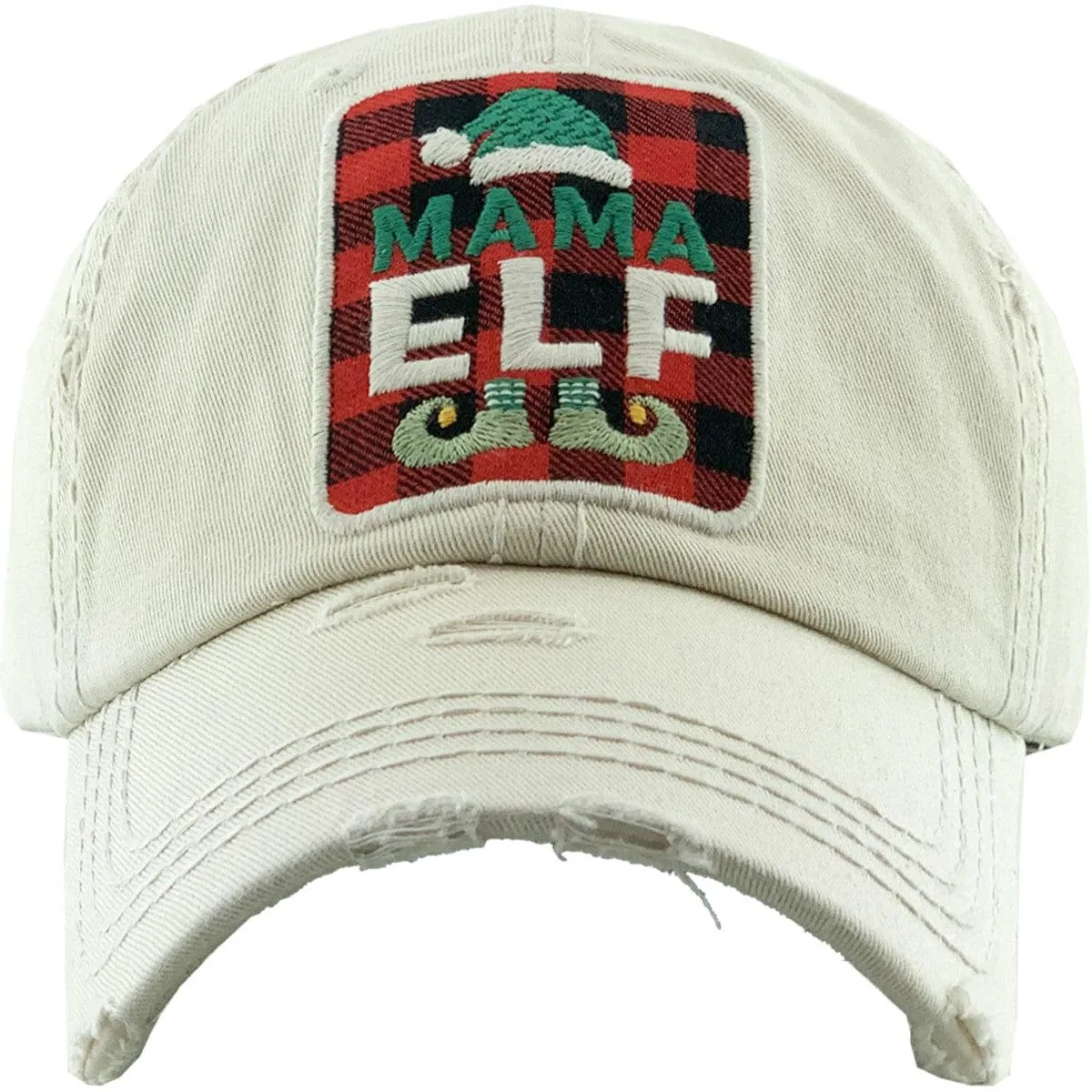Mama elf washed vintage ballcap