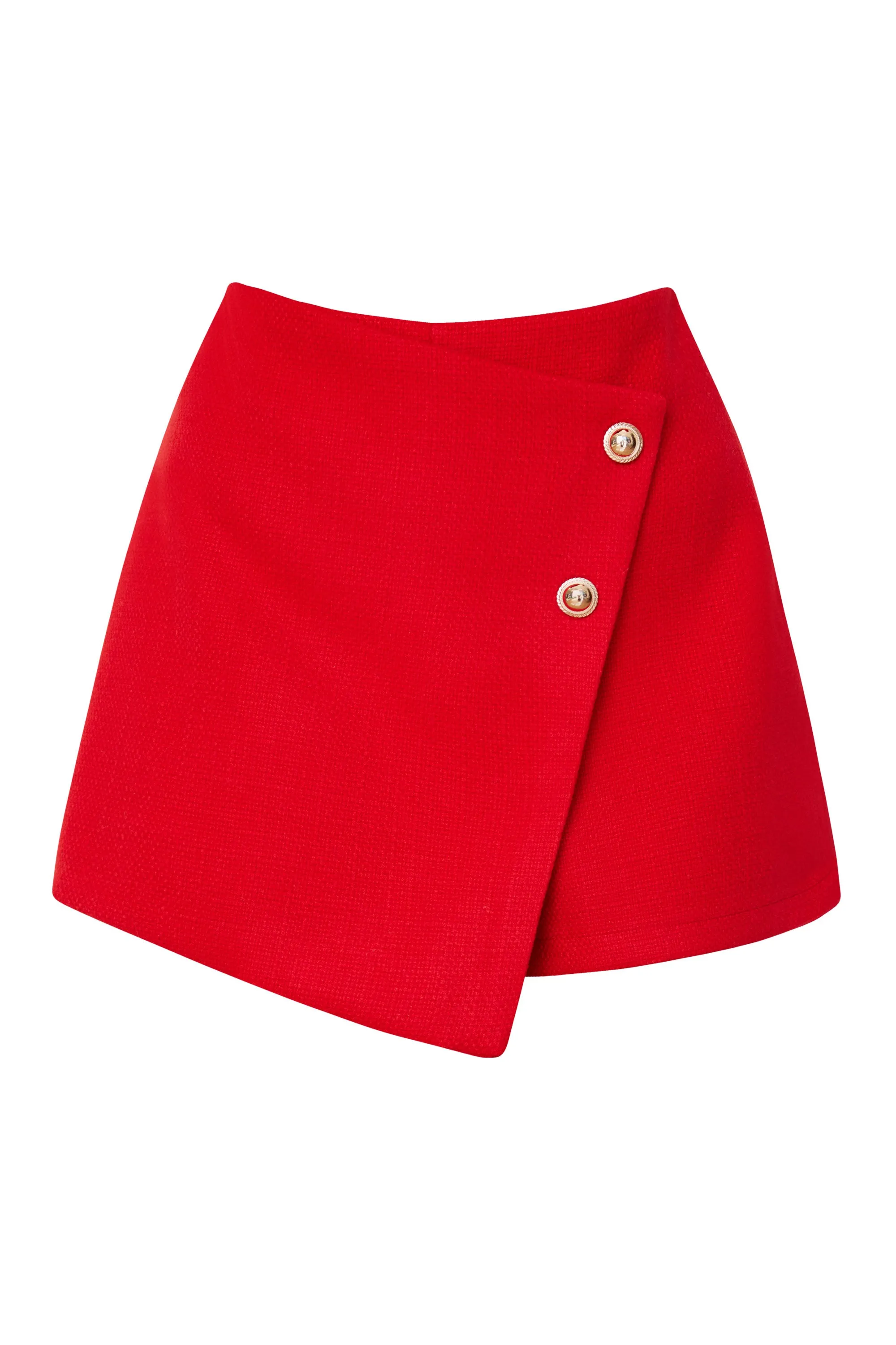 Marieanne Red Tweed Skort