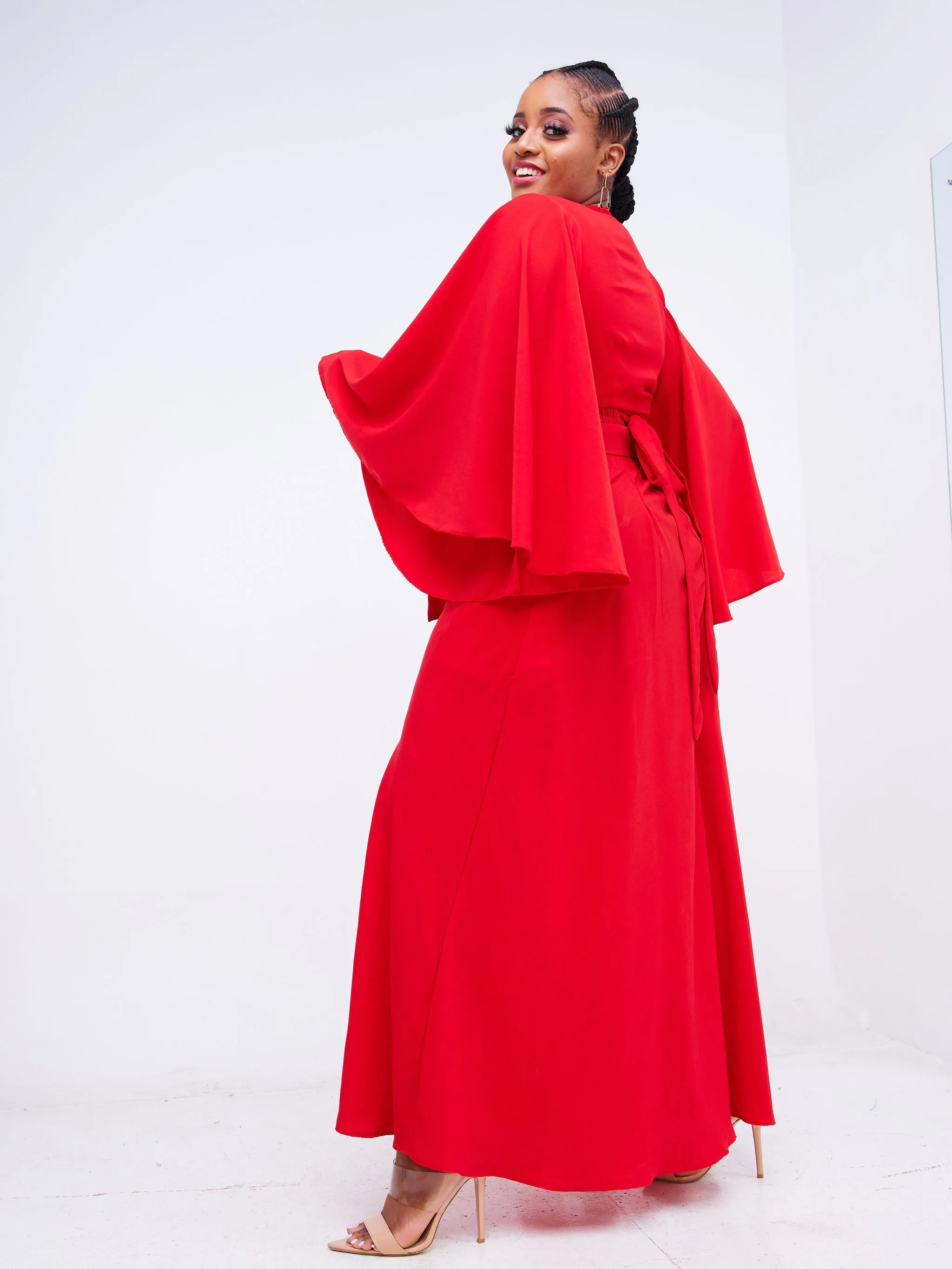 Matian Palazzo Pants(*Only)-Red