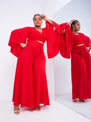 Matian Palazzo Pants(*Only)-Red