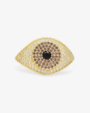 Melinda Maria Black Evil Eye Ring