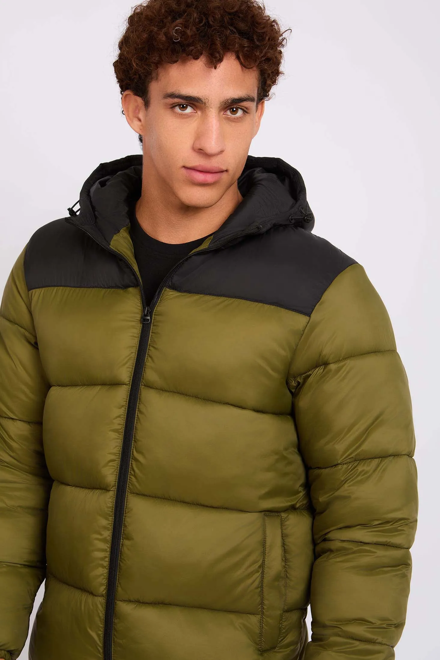 Men Jacket Fashion Puffer Green