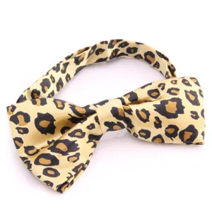 Men's Cheetah Silk Pre-Tied Bow Tie
