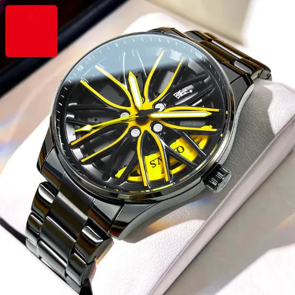 Men's Fashion Hollowed-out Luminous Waterproof Quartz Watch