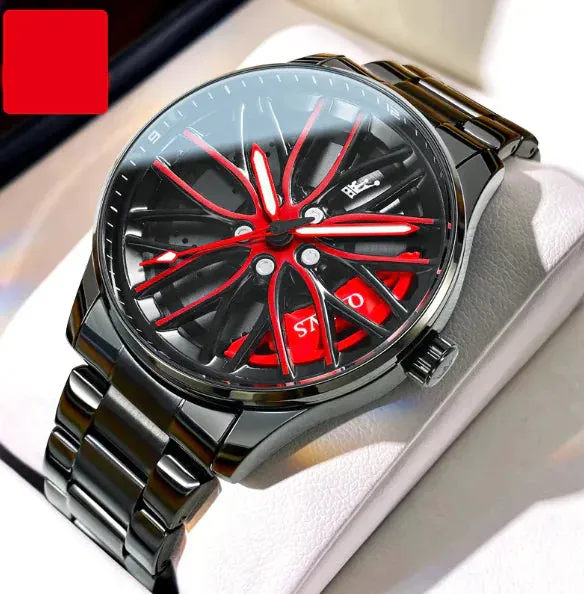Men's Fashion Hollowed-out Luminous Waterproof Quartz Watch