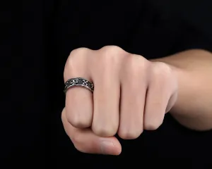 Men's Skull Ring | Vintage Copper Gothic Band