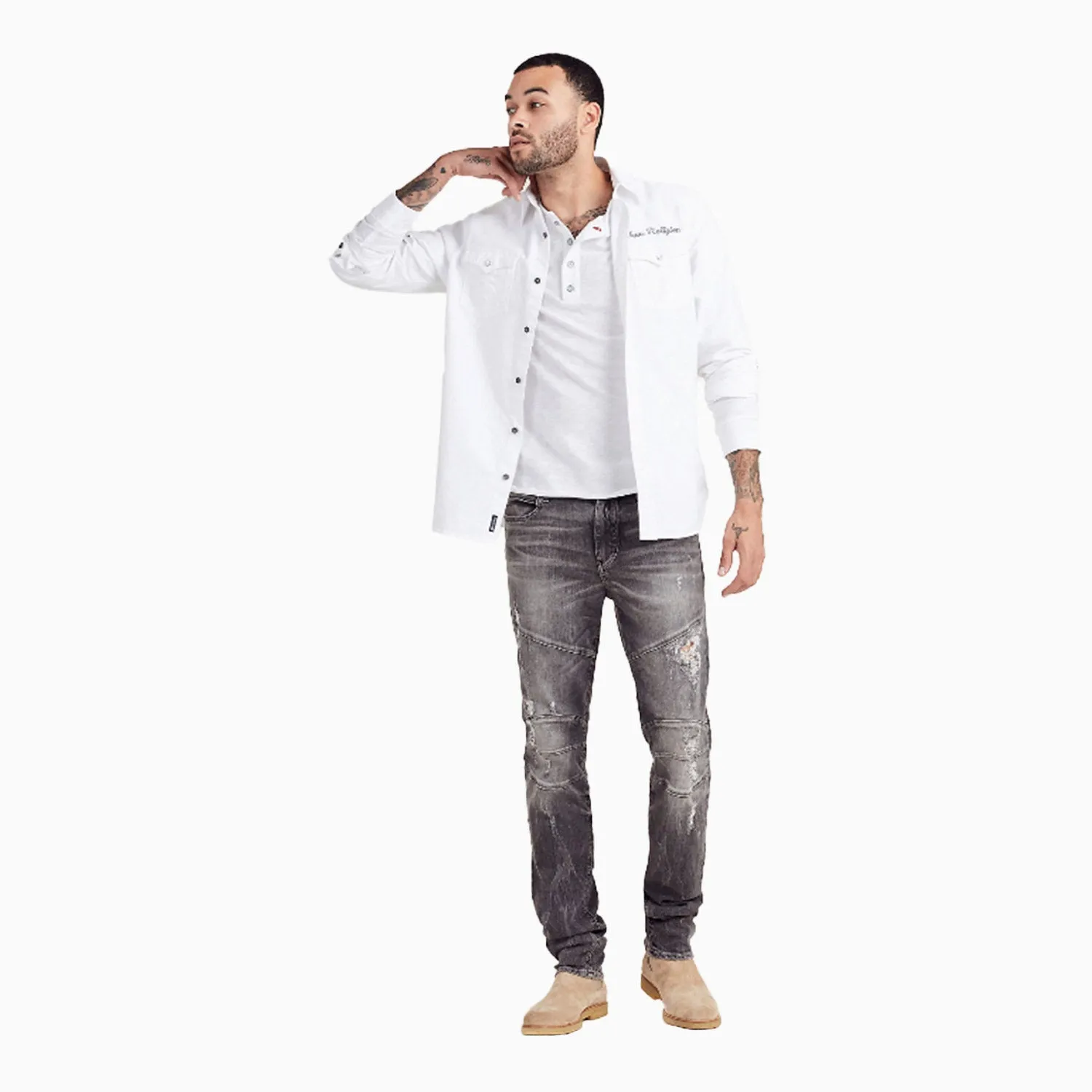 Men's Triple Needle Western Shirt