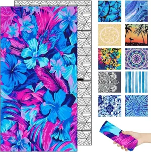 Microfiber Beach Towel – Spring Quick Dry Lightweight Sand Free Oversized Towel Accessories Travel Must Have Swim Pool Yoga Camping Gear Summer Cruise Ship Essentials Cloud Compact Gift 71" 32"