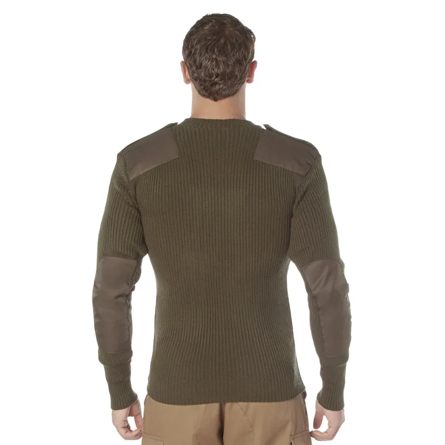MilSpec G.I. Style Acrylic V-Neck Sweater Olive Drab