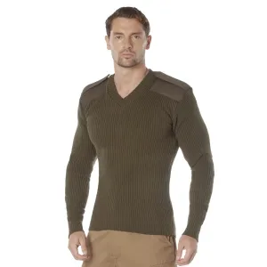 MilSpec G.I. Style Acrylic V-Neck Sweater Olive Drab