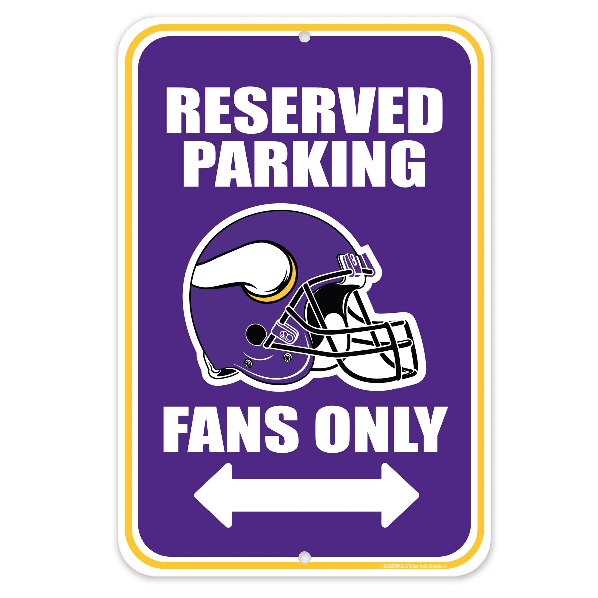 Minnesota Vikings 10x15 Parking Sign
