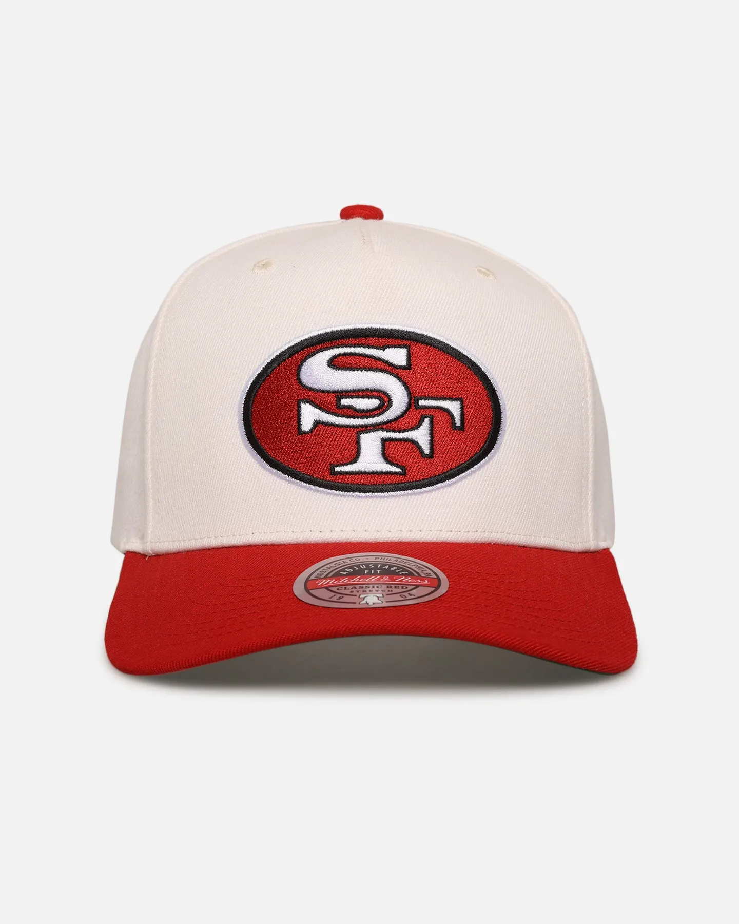 Mitchell & Ness San Francisco 49ers 'Go Team Go' MVP Snapback Off White/Red