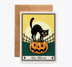 Moon Black Cat Tarot Card