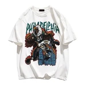 Mutated Eagle Man Print T-shirt