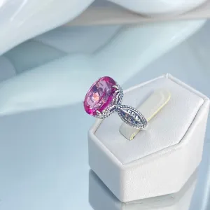 Natural Pink Topaz Ring, Size 7, Dragon Filigree, Gothic Jewelry #D133 - Ready to Ship