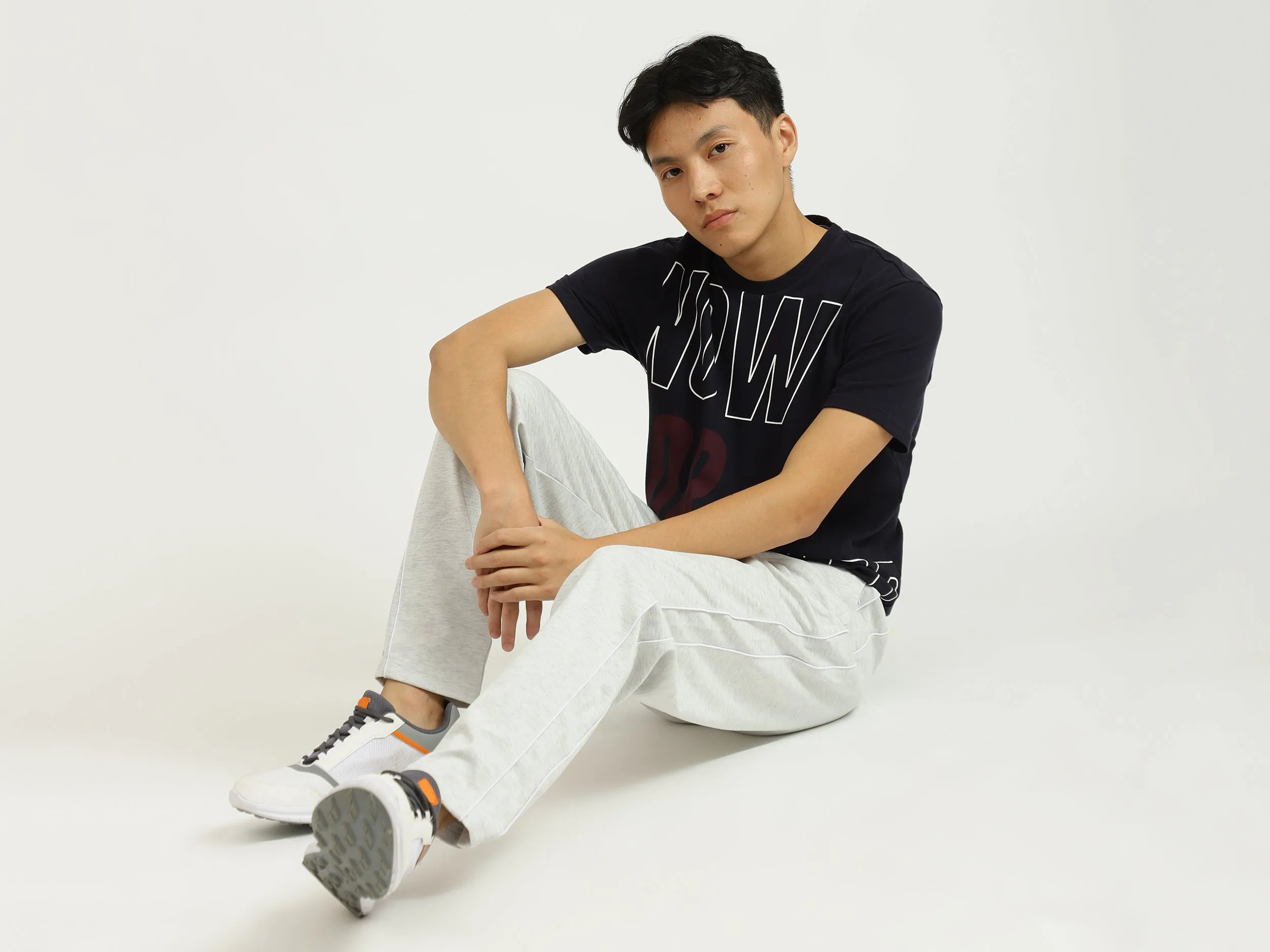 Navy Blue Printed T-Shirt