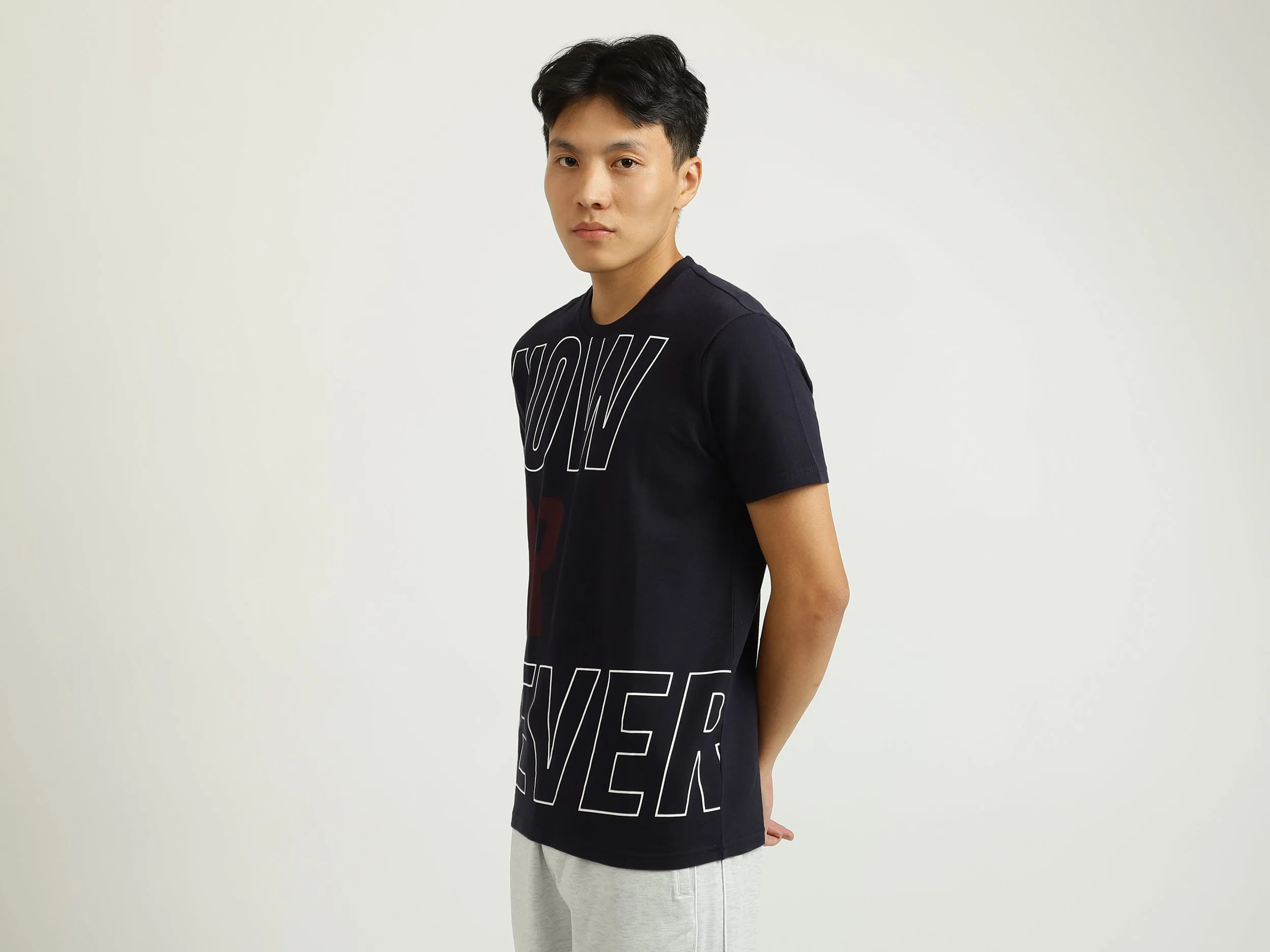 Navy Blue Printed T-Shirt