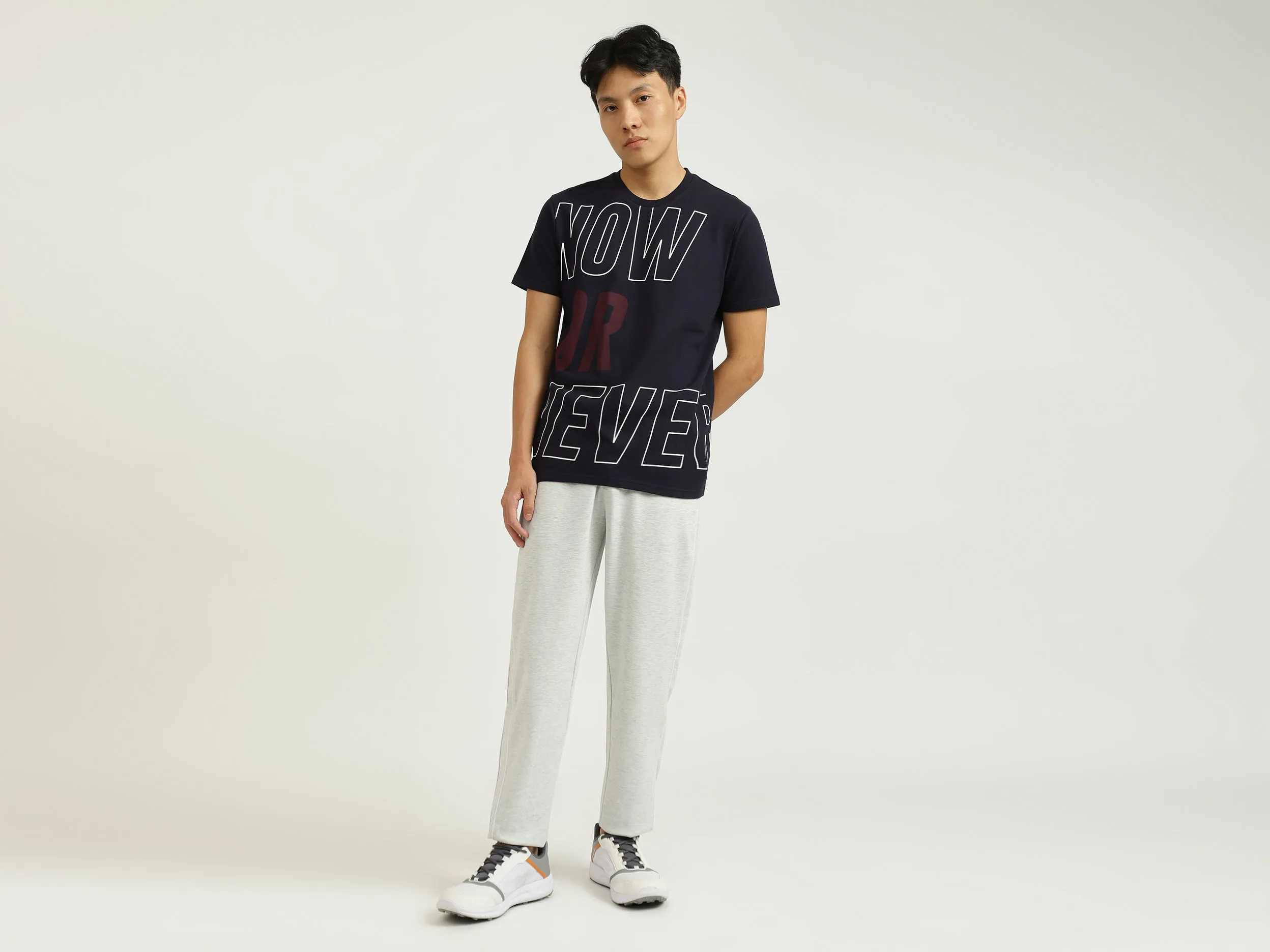 Navy Blue Printed T-Shirt