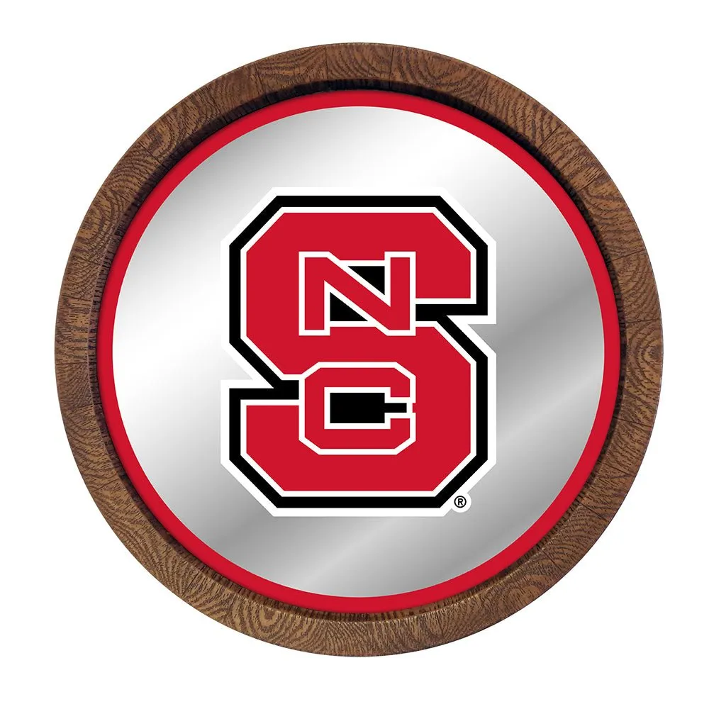 NC State Wolfpack: Mirrored Barrel Top Mirrored Wall Sign