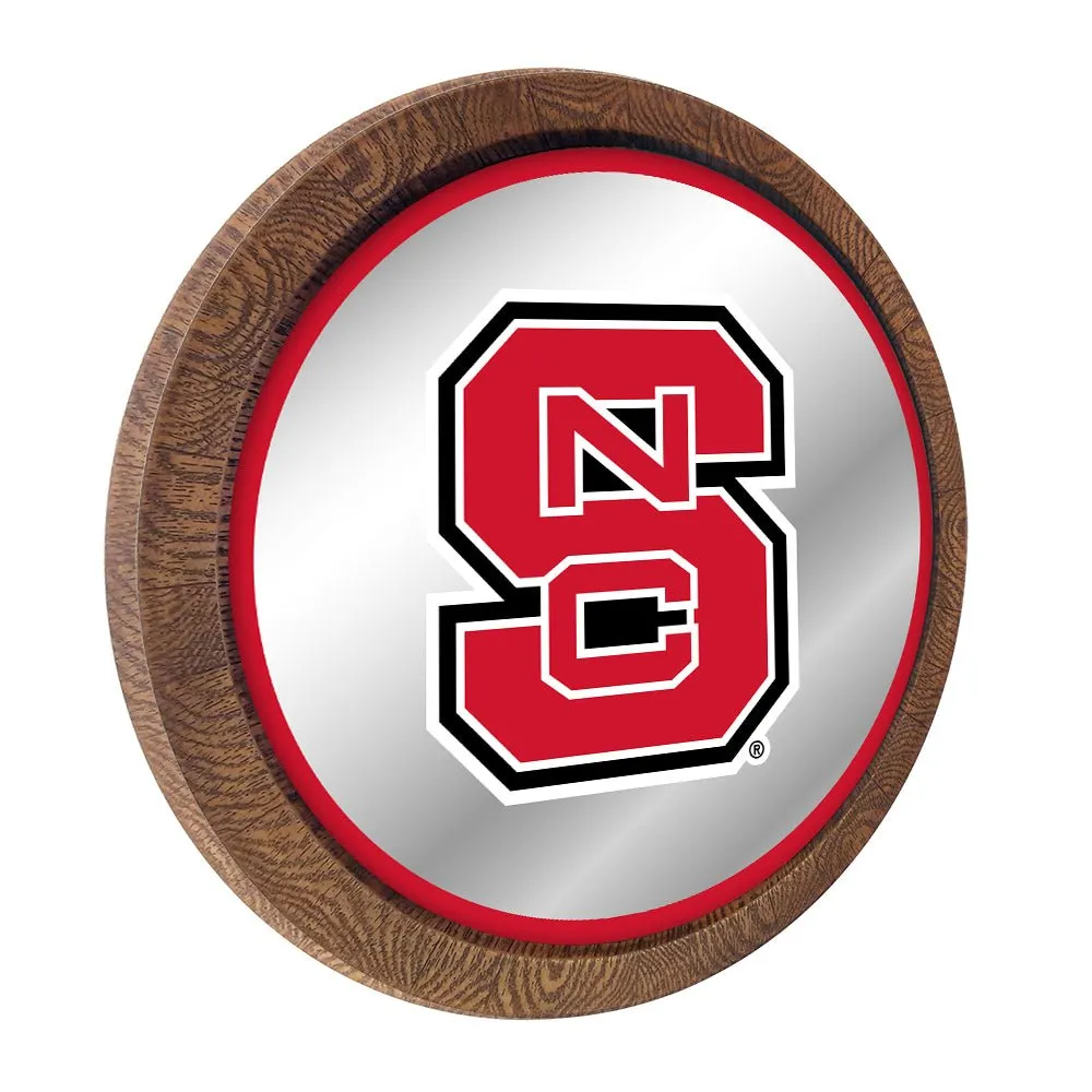 NC State Wolfpack: Mirrored Barrel Top Mirrored Wall Sign