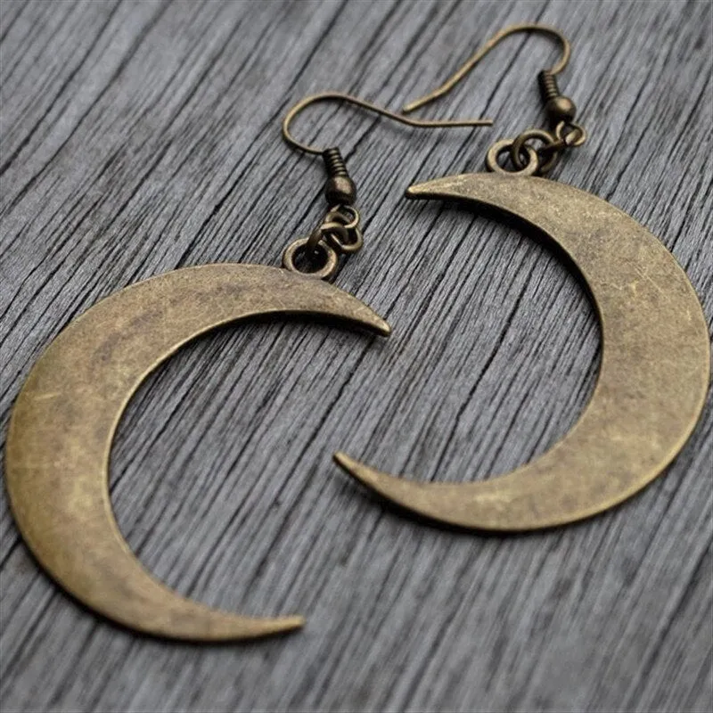New Goth Antique Silver Bat Wing Earrings Romantic Dark Witch Vintage Jewelry Wiccan Minimal Pagan Witchy Halloween Women Gift