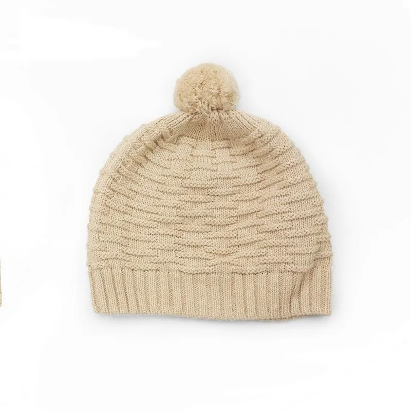 Newborn Pom Pom Hat: Organic Cotton Knitted Hats