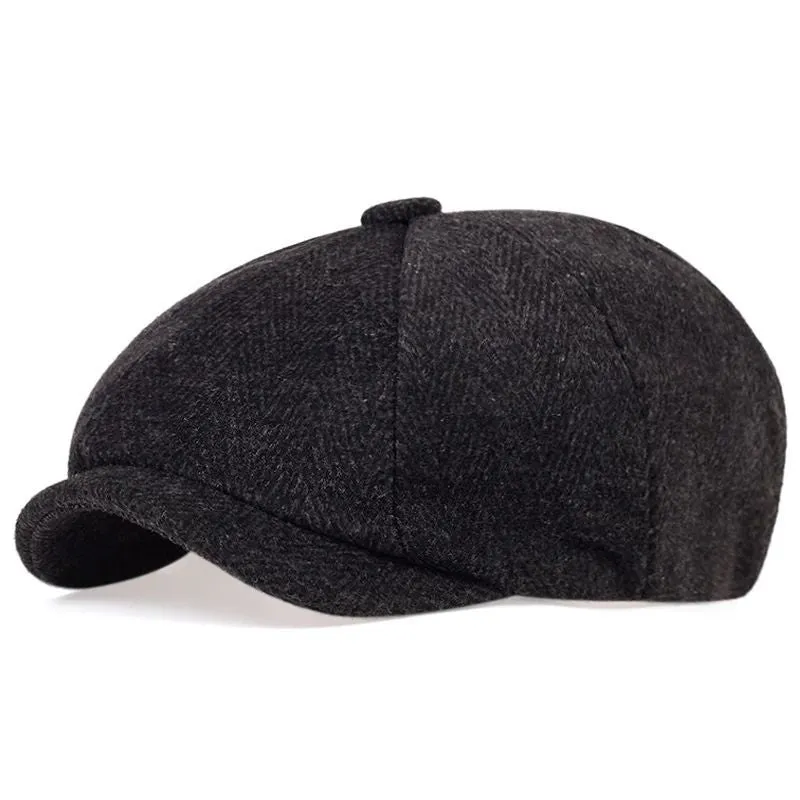 Newsboy Hats Herringbone Octagon Cap Tommy Shelby Hat