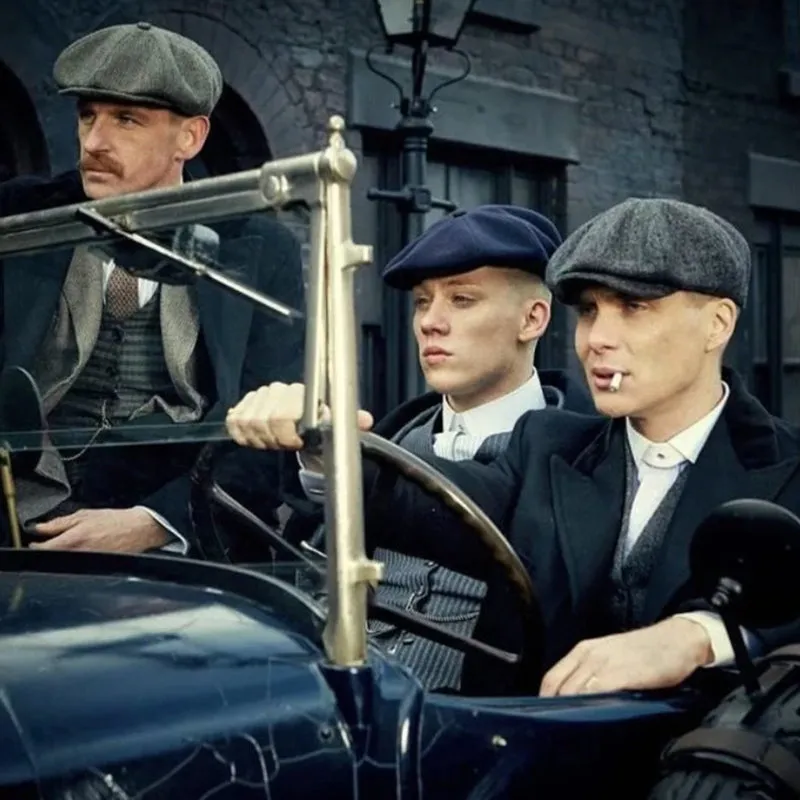 Newsboy Hats Herringbone Octagon Cap Tommy Shelby Hat