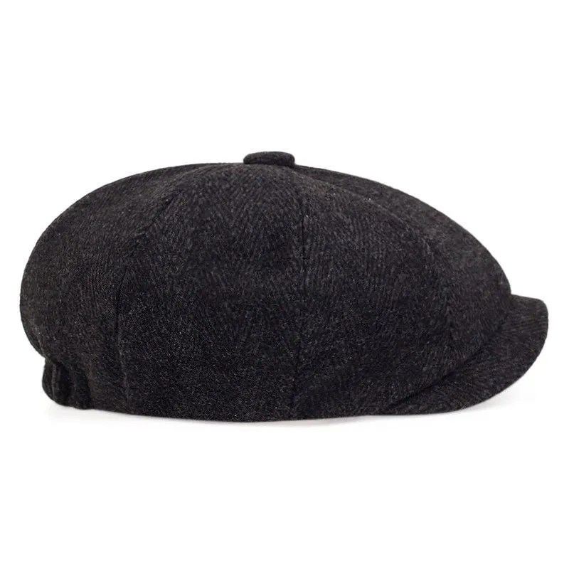 Newsboy Hats Herringbone Octagon Cap Tommy Shelby Hat