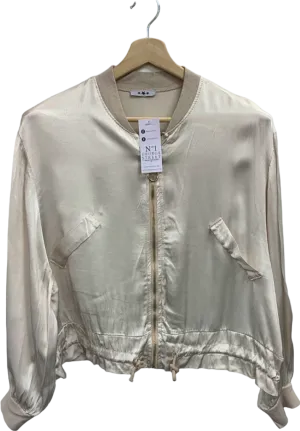 No 1 George Street Beige Bomber Jacket UK M
