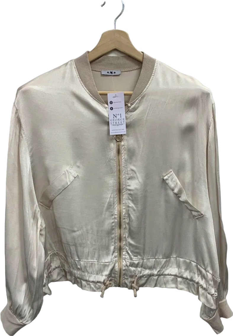 No 1 George Street Beige Bomber Jacket UK M