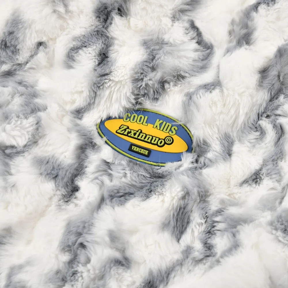 【NOW TREND】Solid Tie-Dyed Sherpa Coat