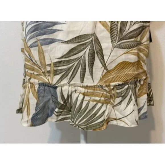 NWT-Tahari Woman Size S 100% Linen 2-Piece Skirt/Halter Top Closet Staple Boho