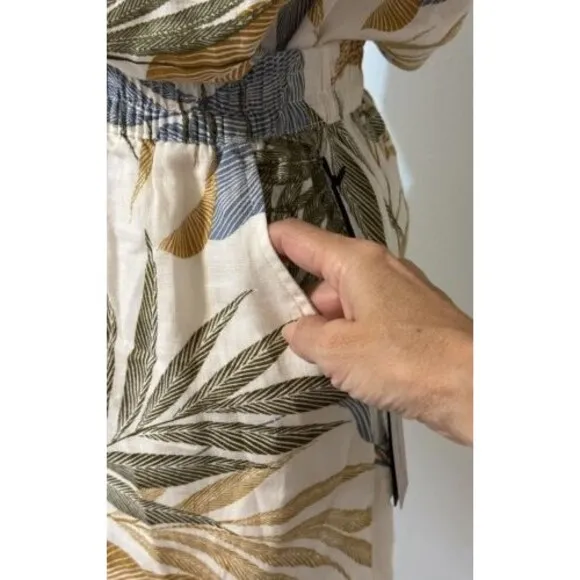 NWT-Tahari Woman Size S 100% Linen 2-Piece Skirt/Halter Top Closet Staple Boho