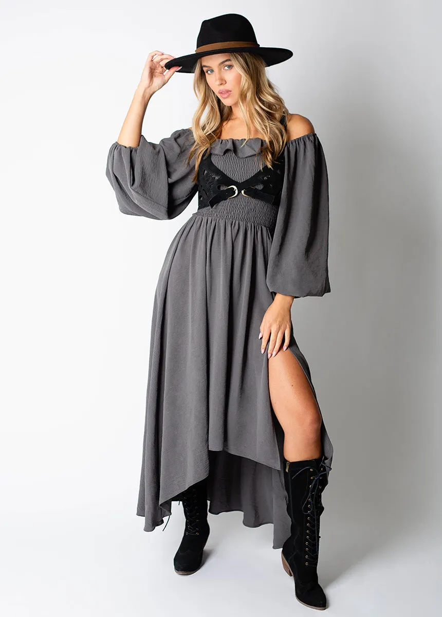 Odette Dress in Gray