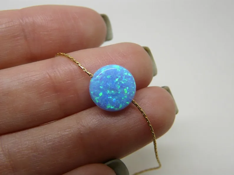 Opal Coin Necklace