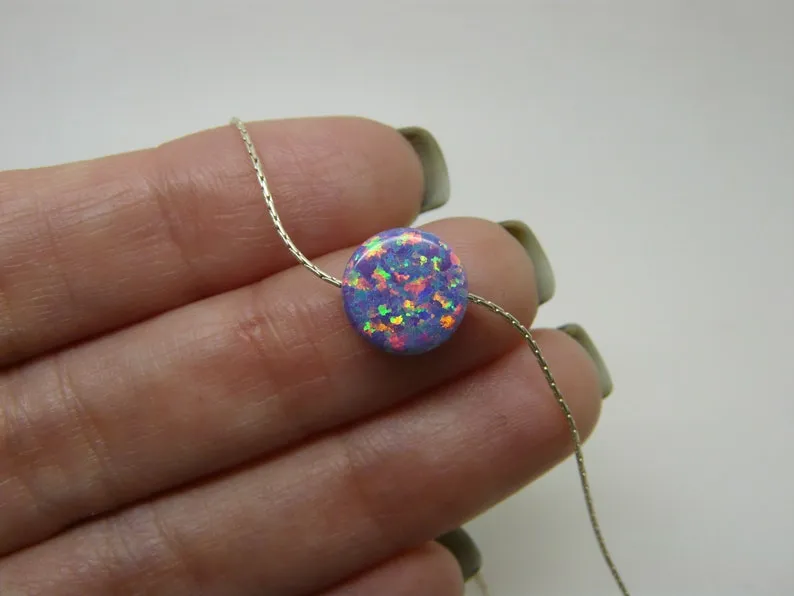 Opal Coin Necklace