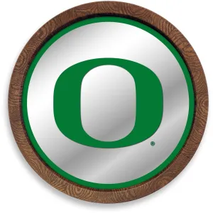 Oregon Ducks: "Faux" Barrel Top Mirrored Wall Sign