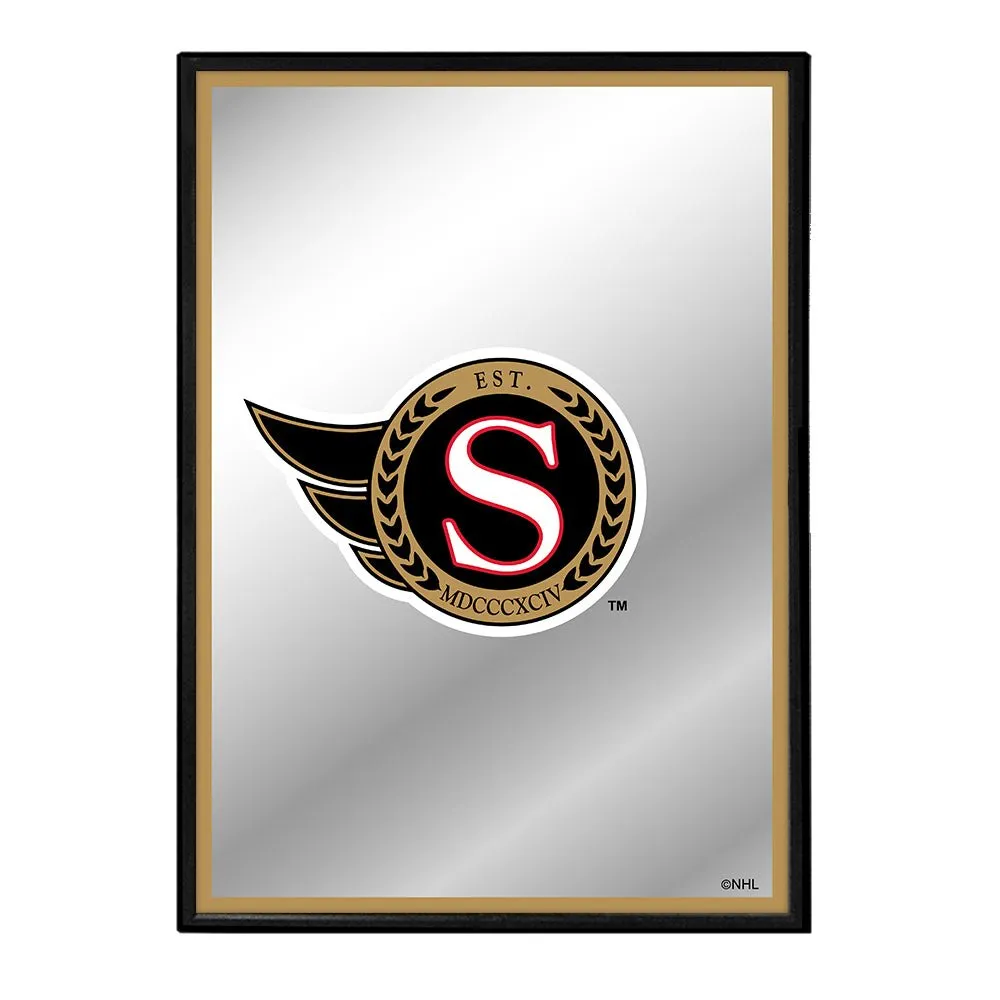 Ottawa Senators: Logo - Framed Mirrored Wall Sign