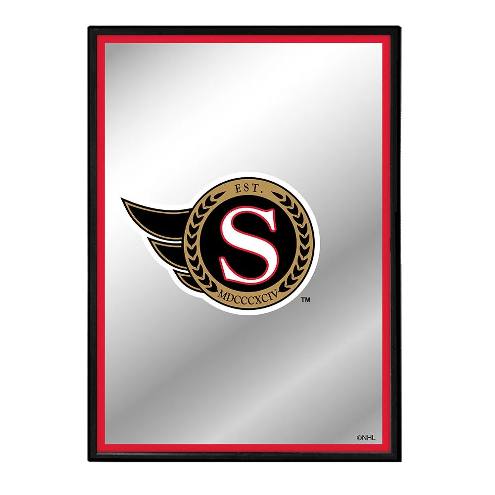 Ottawa Senators: Logo - Framed Mirrored Wall Sign