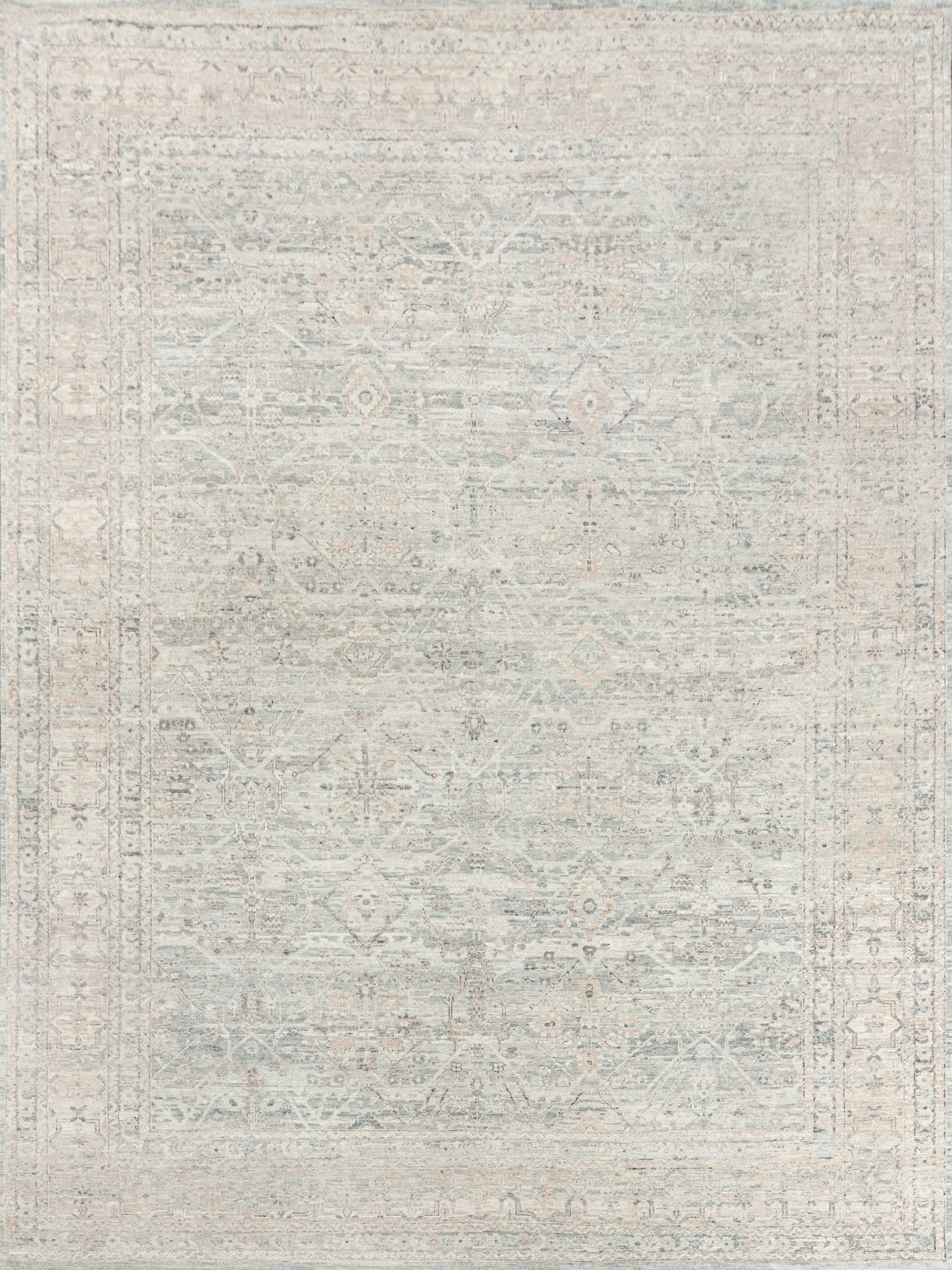 Oushak Sea Blue/Ivory