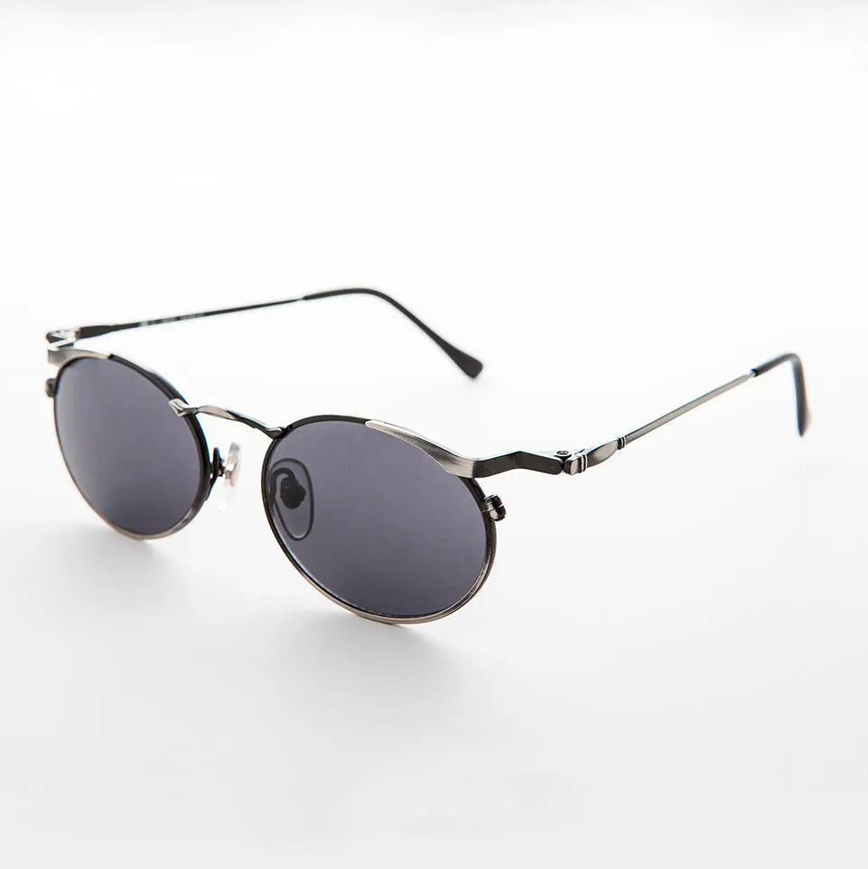 Oval Punk Grunge Steampunk Vintage Sunglass - Dieselgoth