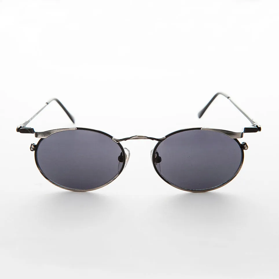 Oval Punk Grunge Steampunk Vintage Sunglass - Dieselgoth