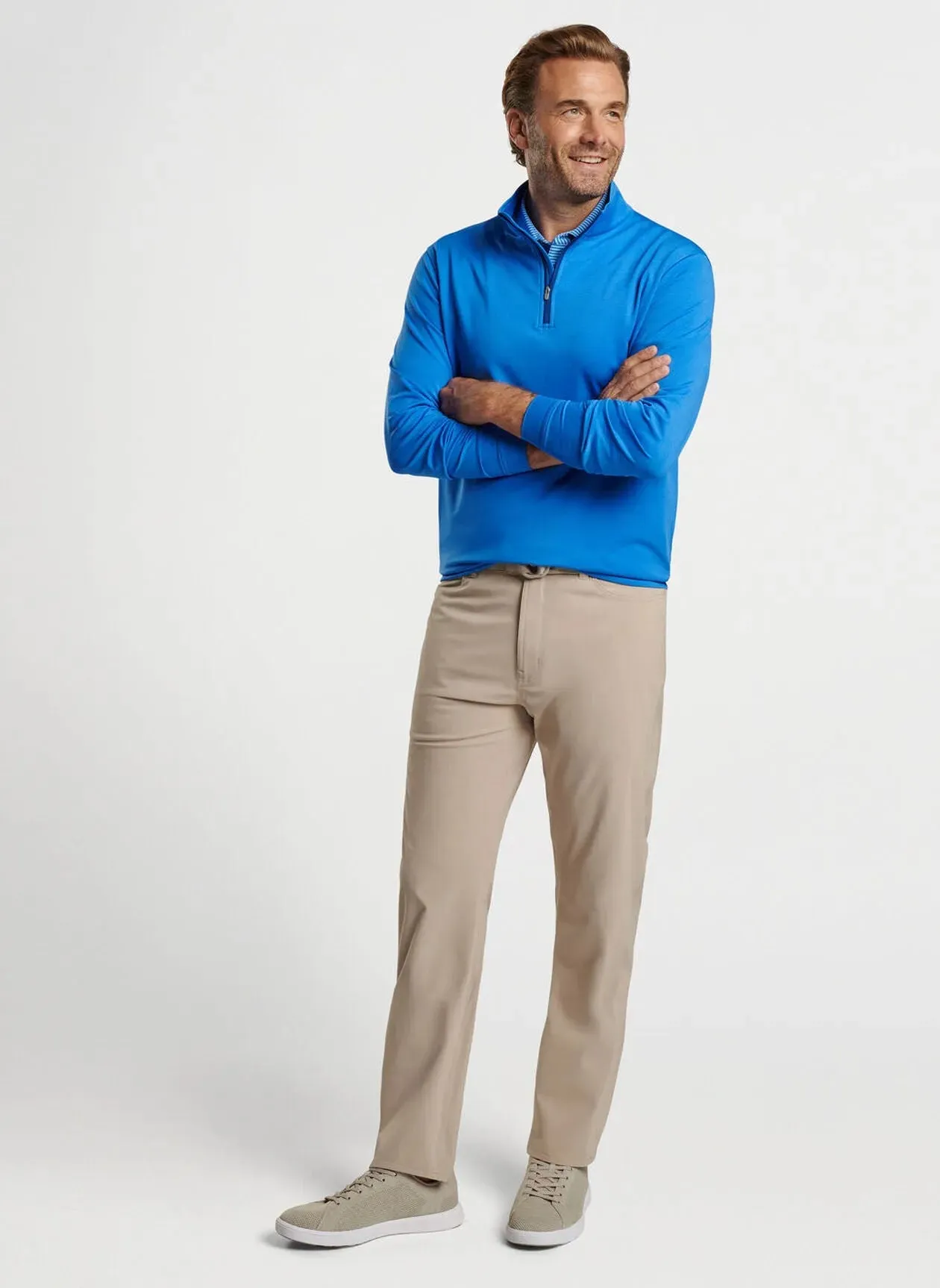 Peter Millar Perth Performance Quarter-Zip - Mako Blue