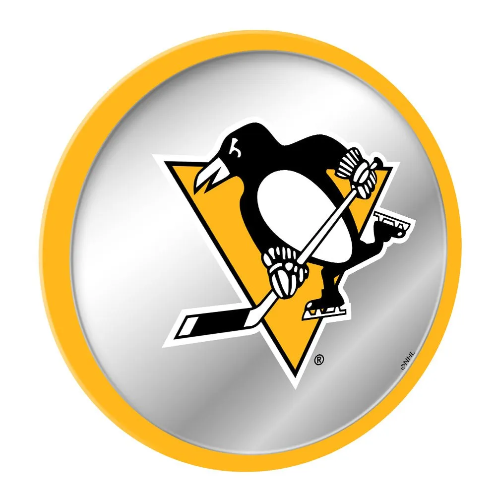 Pittsburgh Penguins: Modern Disc Mirrored Wall Sign