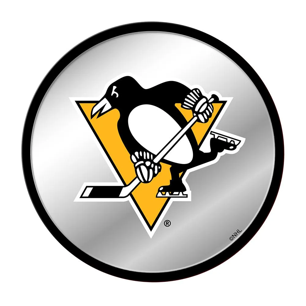 Pittsburgh Penguins: Modern Disc Mirrored Wall Sign
