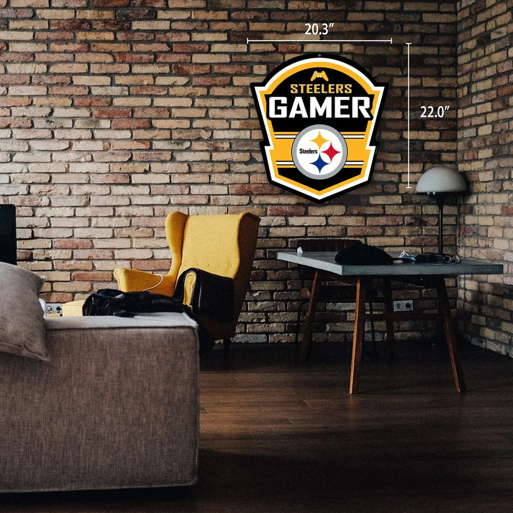 Pittsburgh Steelers 22" Gaming Sign - PVC