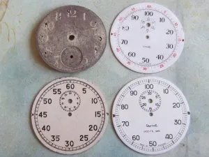 Pocket Watch - Stop watch Faces Vintage Antique Metal - p3