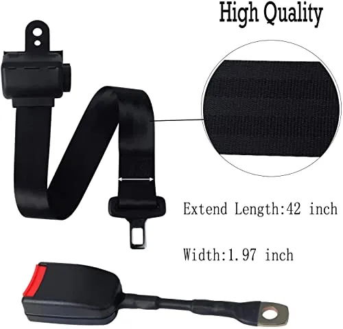 Podoy Golf Cart Seat Belts Kit and Bracket Universal Retractable for Most Golf Carts, Compatible with E-ZGO TXT&RXV, Yamaha and Club Car DS Precedent